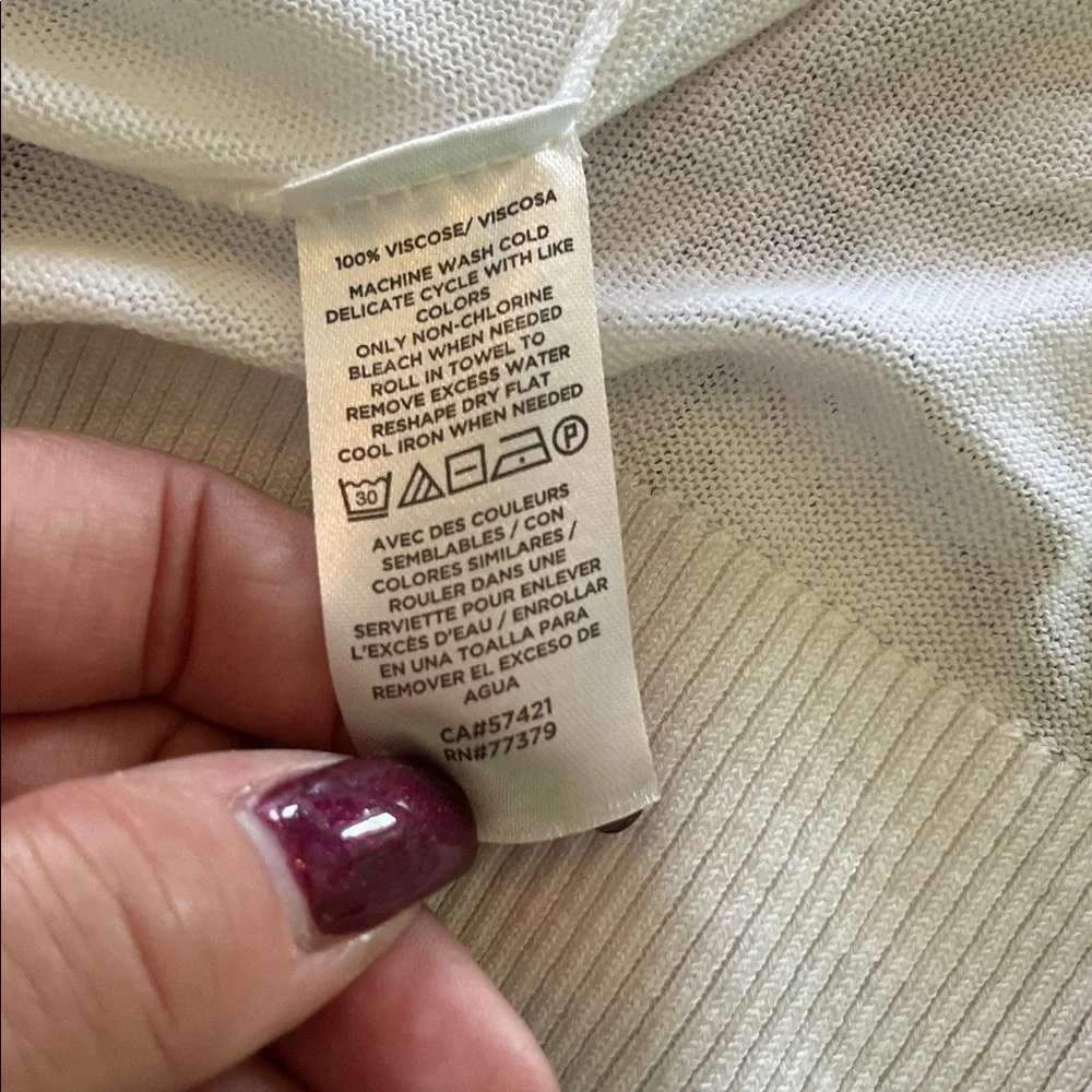 Pure white open cardigan new